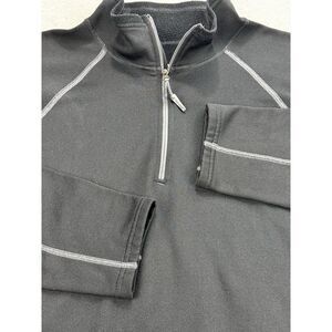 Marmot 1/4 Zip Pullover‎ Men 2XL Black Bonded Pockets SN#E80890 LS